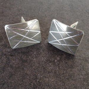 Vintage 50's Pewter Cuff Links